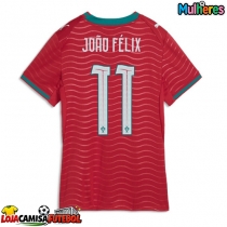 Camisa de Futebol Portugal Joao Felix #11 Equipamento Principal Mulheres Mundo 2026 Manga Curta